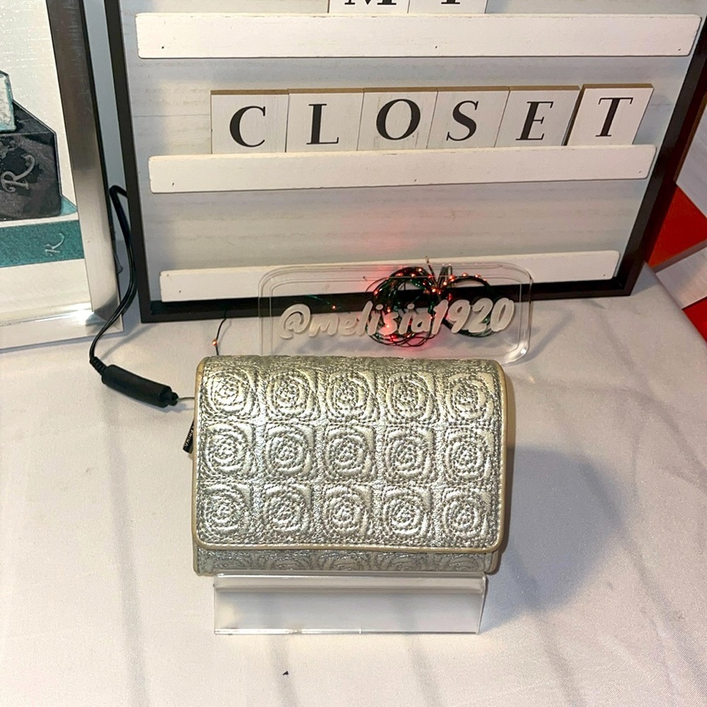 Authentic ANTEPRIMA Compact Wallet Leather Champagne EUC with box & dustbag